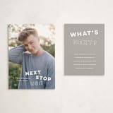 "next stop" - Graduation Insert Cards in Pearl by Sara Hicks Malone - With Invitation
