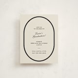 "Commence" - Graduation Insert Cards in Tuxedo by Megan Davis - Front