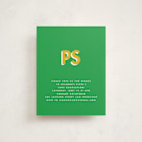 "Bold Initials" - Graduation Insert Cards in Grass by mo kelley - Front