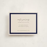 "Montauk" - Graduation Insert Cards in Navy by Megan Davis - Front