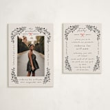 "Celebratory Frame" - Graduation Insert Cards in Linen by Ana de Sousa - With Invitation