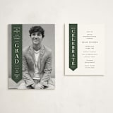 "Classic Sash" - Graduation Insert Cards in Pine by Lauren Chism - With Invitation