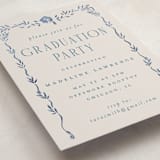 "Grad Crest" - Graduation Insert Cards in Indigo by Petra Kern - Detail