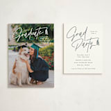 "Tassled T" - Graduation Insert Cards in Snow by Lauren Chism - With Invitation