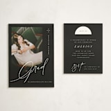 "Theatric" - Graduation Insert Cards in Midnight by Christie Garcia - With Invitation