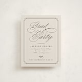 "Refined Grad" - Graduation Insert Cards in Taupe by Ashley Iwafuchi - Front