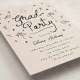 "Illustrated Grad" - Graduation Insert Cards in Onyx by Ashley Iwafuchi - Detail