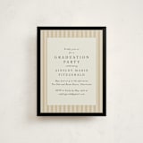 "Modern striped frame" - Graduation Insert Cards in Noir by Jackie Crawford - Front