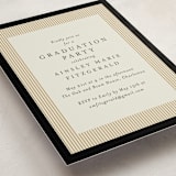 "Modern striped frame" - Graduation Insert Cards in Noir by Jackie Crawford - Detail