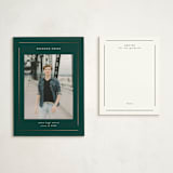 "elegant minimalism" - Graduation Insert Cards in Forest Green by Stacey Meacham - With Invitation