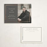 "Tassel Framed" - Graduation Insert Cards in Charcoal by AK Graphics - With Invitation