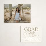 "Timeless Grad" - Graduation Insert Cards in Vanilla by Morgan Kendall - With Invitation