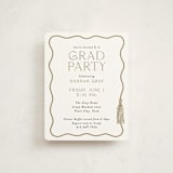 "Tassel Scallop" - Graduation Insert Cards in Snow by Susan Zinader - Front