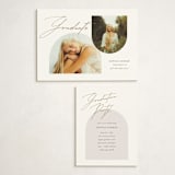 "Hoop" - Graduation Insert Cards in Salt by Pixel and Hank - With Invitation