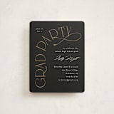 "Shiny year" - Graduation Insert Cards in Noir by Creo Study - Front