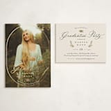 "Harper" - Graduation Insert Cards in Snow by Sarah Curry - With Invitation