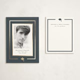 "Borders" - Graduation Insert Cards in Graphite by Anna Elder - With Invitation