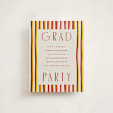 "Grad Stripes" - Graduation Insert Cards in Rose & Sunflower by Anna Elder - Front