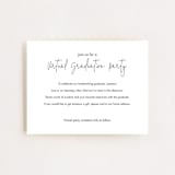"Virtual Grad Party" - Graduation Insert Cards in Noir by Minted - Front