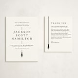 "Tassel Line" - Graduation Insert Cards in Onyx by Amy Payne - With Invitation