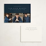 "Top Three" - Graduation Insert Cards in Denim by Lea Delaveris - With Invitation