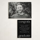 "Understated" - Graduation Insert Cards in Salt by Ekko Studio - With Invitation