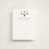 "Scales of Justice" - Graduation Insert Cards in Ink by Hudson meet Rose - Front