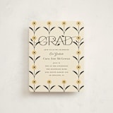 "Grad Florals" - Graduation Insert Cards in Cream by Morgan Ramberg - Front