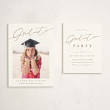 "Celebratory" - Graduation Insert Cards in Golden by Carolyn MacLaren - With Invitation