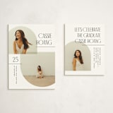 "Geo Duo" - Graduation Insert Cards in Snow by Pixel and Hank - With Invitation