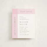 "Grids" - Graduation Insert Cards in Blush by Lauren Chism - Front