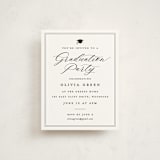 "portrait script" - Graduation Insert Cards in Onyx by Sarah Curry - Front