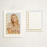 "wavy frame" - Graduation Insert Cards in Aqua by Baumbirdy - With Invitation