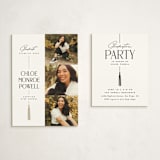 "Stacked tassel" - Graduation Insert Cards in Ink by Jessica Corliss - With Invitation
