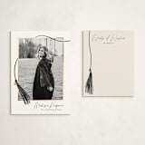 "tassel wrapped" - Graduation Insert Cards in Onyx by Kamala Nahas - With Invitation