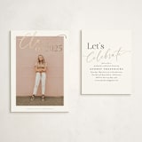 "Scripted Graduation Year" - Graduation Insert Cards in Cloud by Jackie Crawford - With Invitation