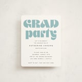 "retro grad" - Graduation Insert Cards in Slate by Hooray Creative - Front