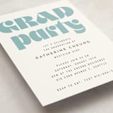 "retro grad" - Graduation Insert Cards in Slate by Hooray Creative - Detail