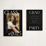 "Scholarly Surround" - Graduation Insert Cards in Licorice by Jessica Williams - With Invitation