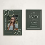 "Numbered" - Graduation Insert Cards in Ivy by Kelly Schmidt - With Invitation
