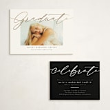 "Graduate Flow" - Graduation Insert Cards in Snow by Meggy Masters - With Invitation