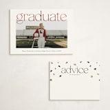 "Big Upper Grad" - Graduation Insert Cards in Snow by Jackie Crawford - With Invitation