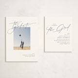 "Scripted Corner" - Graduation Insert Cards in Cloud by Jackie Crawford - With Invitation