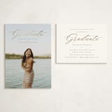 "Gilded Graduate" - Graduation Insert Cards in Champagne by Brandy Folse - With Invitation