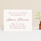 "block print" - Graduation Insert Cards in Blush by Carolyn Hunt - Front