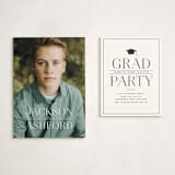 "Classy Stack" - Graduation Insert Cards in Limestone by Erica Krystek - With Invitation