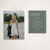 "Broken Border" - Graduation Insert Cards in Snow by Lauren Chism - With Invitation