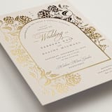 "Shimmering Hydrangeas" - Wedding Invitations in Tea Time by Susan Zinader - Detail