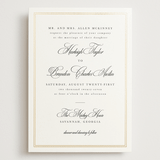 "Traditionalist" - Wedding Invitations in Snow by Sarah Brown - Front