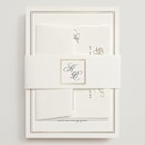 "Traditionalist" - Wedding Invitations in Snow by Sarah Brown - Assembled with Belly Band